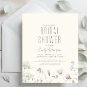 Budget Boho Wildblume Bridal Dusche Einladung