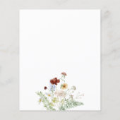 Budget Boho Wildblume Bridal Dusche Einladung (Rückseite)