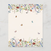 Budget Boho Wildblume Floral Wedding Einladung (Rückseite)