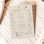 Budget Boho Wildblume Hochzeit Einladung