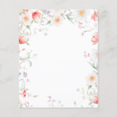 Budget Boho Wildblumen-Brautparty-Einladung Flyer (Hinten)