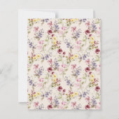 Budget Boho Wildblumen Bridal Dusche Einladung (Rückseite)