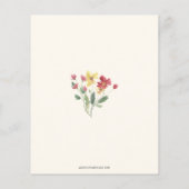 Budget Boho Wildblumen Bridal Dusche Einladungen (Rückseite)