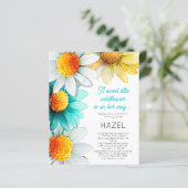 Budget Boho Wildblumen Daisies Baby Shower (Stehend Vorderseite)