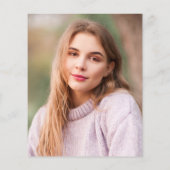 Budget Boho Wildblumen Foto Grad Party Einladung (Rückseite)