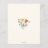 Budget Boho Wildblumen Kinderdusche Einladungen (Rückseite)