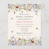 Budget Boho Wildblumen Schmetterlinge Brautparty (Vorderseite)