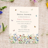 Budget Boho Wildblumen Schmetterlinge Brautparty