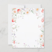 Budget Boho Wildflower Brautparty-Einladung (Rückseite)