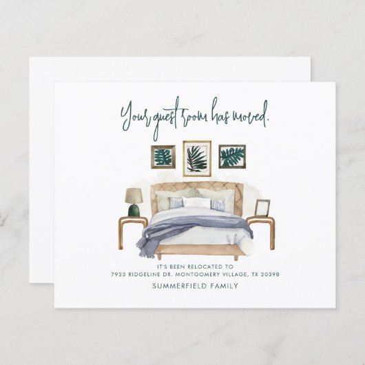 Budget Boho Wir haben uns bewegende Ankündigung ve (Vorne/Hinten)