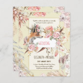 BUDGET Boho Woodland FOX Floral Wedding Modern (Vorne/Hinten)