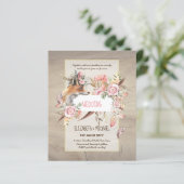 BUDGET Boho Woodland FOX Floral Wedding Modern (Stehend Vorderseite)