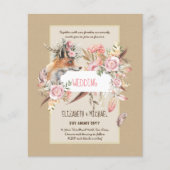 BUDGET Boho Woodland FOX Floral Wedding Modern (Vorderseite)