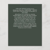 BUDGET Boho Woodland FOX Floral Wedding Modern (Rückseite)