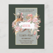 BUDGET Boho Woodland FOX Floral Wedding Modern (Vorderseite)