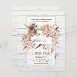 BUDGET Boho Woodland FOX Floral Wedding Modern