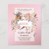 BUDGET Boho Woodland FOX Floral Wedding Modern (Vorderseite)