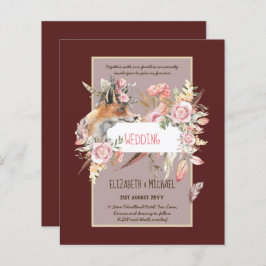 BUDGET Boho Woodland FOX Floral Wedding Modern