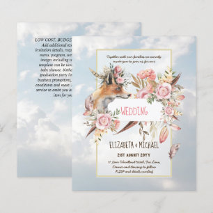 BUDGET Boho Woodland FOX Floral Wedding Modern