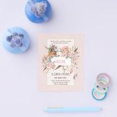 BUDGET Boho Woodland FOX Floral Wedding Modern Flyer (Einzeln)