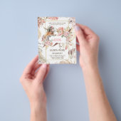 BUDGET Boho Woodland FOX Floral Wedding Modern Flyer (Gruppe)