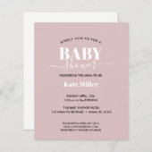 BUDGET BOLD DUSTY PINK WHITE AND BLACK BABY SHOWER (Vorne/Hinten)