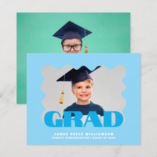 Budget Bold Foto Kindergarten Abschluss Sheet (Vorne/Hinten)