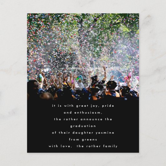 Budget Bold Gold Foil GRAD Foto Ankündigung (Rückseite)