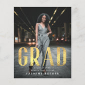 Budget Bold Gold Foil GRAD Foto Ankündigung Flye Flyer (Vorne)