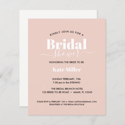 BUDGET BOLD PINK BLACK AND WHITE BRAUTPARTY (Vorne/Hinten)