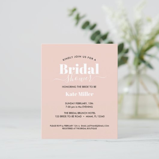 BUDGET BOLD PINK BLACK AND WHITE BRAUTPARTY (Stehend Vorderseite)