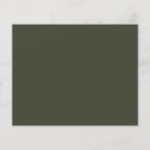 Budget Bold Rosa Olive Green Chic Hochzeit Einladu (Rückseite)