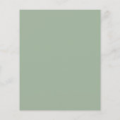 Budget Bold Sage Green Moderne Hochzeitseinladung (Rückseite)