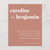 Budget Bold Terracotta Moderne Hochzeitseinladung (Vorderseite)