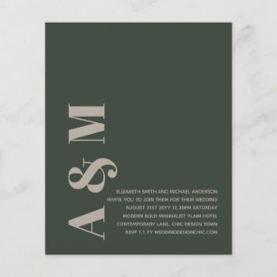 BUDGET BOLD Typografie Hochzeits-Einladung Minimal Flyer