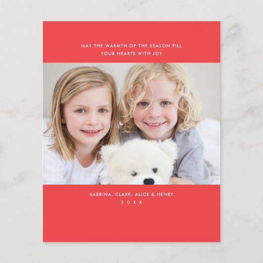 Budget Bold und Bright Foto Happy Holiday Card (Rückseite)