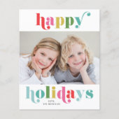 Budget Bold und Bright Foto Happy Holiday Card (Vorderseite)