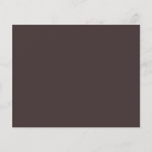 Budget Bold Warm Brown Chic Modern Wedding Invite (Rückseite)