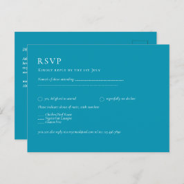 BUDGET Bondi Blue Monochrome Wedding Postkarte