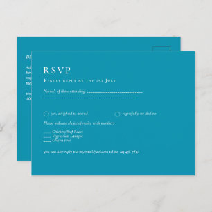 BUDGET Bondi Blue Monochrome Wedding Postkarte