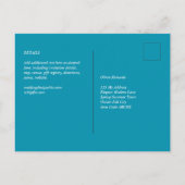 BUDGET Bondi Blue Monochrome Wedding Postkarte (Rückseite)