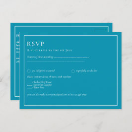BUDGET Bondi Blue Monochrome Wedding Postkarte