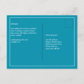 BUDGET Bondi Blue Monochrome Wedding Postkarte (Rückseite)