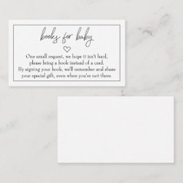 Budget "Books for Baby" Beilage Begleitkarte