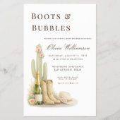 Budget Boots & Bubbles Western Baby Shower Flyer (Vorne)