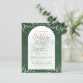 Budget Botanical Eucalyptus Wedding INVITE (Stehend Vorderseite)