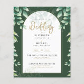 Budget Botanical Eucalyptus Wedding INVITE (Vorderseite)