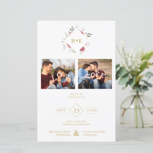 Budget Botanical Initials Floral Anagram 2 Photos (Stehend Vorderseite)