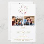 Budget Botanical Initials Floral Anagram 2 Photos (Vorne/Hinten)