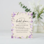 Budget Botanischer Garten Bridal Dusche Einladung (Stehend Vorderseite)